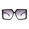 Womens Oversized Rectangular Butterfly Luxury Chic Plastic Sunglasses