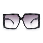 Womens Oversized Rectangular Butterfly Luxury Chic Plastic Sunglasses