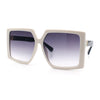 Womens Oversized Rectangular Butterfly Luxury Chic Plastic Sunglasses