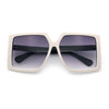Womens Oversized Rectangular Butterfly Luxury Chic Plastic Sunglasses