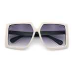 Womens Oversized Rectangular Butterfly Luxury Chic Plastic Sunglasses