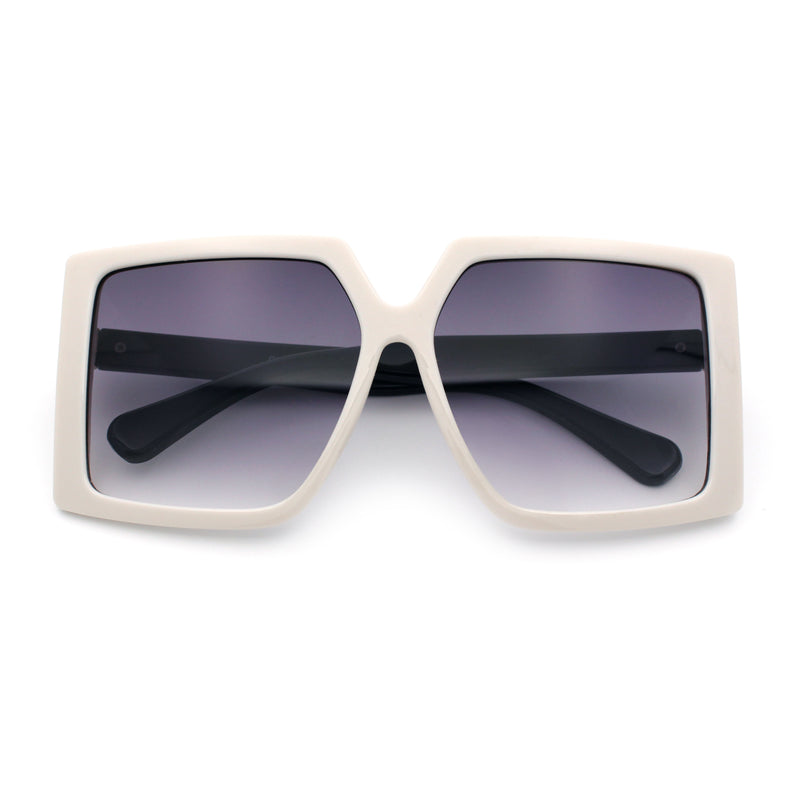 Womens Oversized Rectangular Butterfly Luxury Chic Plastic Sunglasses