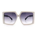 Womens Oversized Rectangular Butterfly Luxury Chic Plastic Sunglasses