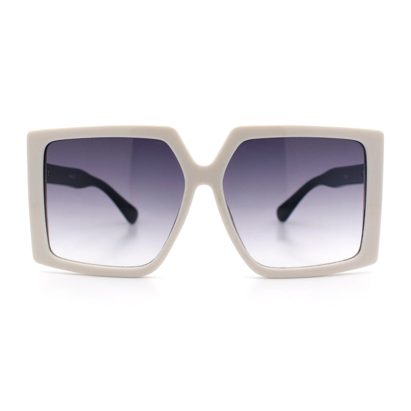 Womens Oversized Rectangular Butterfly Luxury Chic Plastic Sunglasses