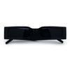 Squared Narrow Rectangle Plastic Thick Temple Slick Minimalist Sunglasses