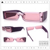 Squared Narrow Rectangle Plastic Thick Temple Slick Minimalist Sunglasses