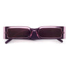 Squared Narrow Rectangle Plastic Thick Temple Slick Minimalist Sunglasses