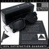Narrow Rectangle Horn Rim Gentlmanly Thick Beveled Plastic Sunglasses