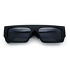 Narrow Rectangle Flat Top Horn Rim Thick Temple Plastic Sunglasses