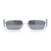 Narrow Rectangle Flat Top Horn Rim Thick Temple Plastic Sunglasses
