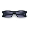 Hipster Dad Fashion Narrow Rectangle Thick Plastic Horn Rim Sunglasses