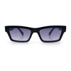 Hipster Dad Fashion Narrow Rectangle Thick Plastic Horn Rim Sunglasses
