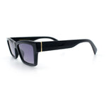 Hipster Dad Fashion Narrow Rectangle Thick Plastic Horn Rim Sunglasses