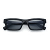 Hipster Dad Fashion Narrow Rectangle Thick Plastic Horn Rim Sunglasses