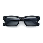Hipster Dad Fashion Narrow Rectangle Thick Plastic Horn Rim Sunglasses