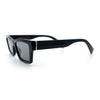 Hipster Dad Fashion Narrow Rectangle Thick Plastic Horn Rim Sunglasses