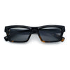 Hipster Dad Fashion Narrow Rectangle Thick Plastic Horn Rim Sunglasses
