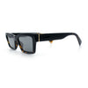 Hipster Dad Fashion Narrow Rectangle Thick Plastic Horn Rim Sunglasses