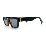 Hipster Dad Fashion Narrow Rectangle Thick Plastic Horn Rim Sunglasses
