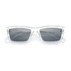 Hipster Dad Fashion Narrow Rectangle Thick Plastic Horn Rim Sunglasses