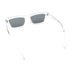 Hipster Dad Fashion Narrow Rectangle Thick Plastic Horn Rim Sunglasses