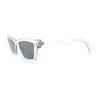 Hipster Dad Fashion Narrow Rectangle Thick Plastic Horn Rim Sunglasses