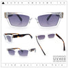 Hipster Dad Fashion Narrow Rectangle Thick Plastic Horn Rim Sunglasses