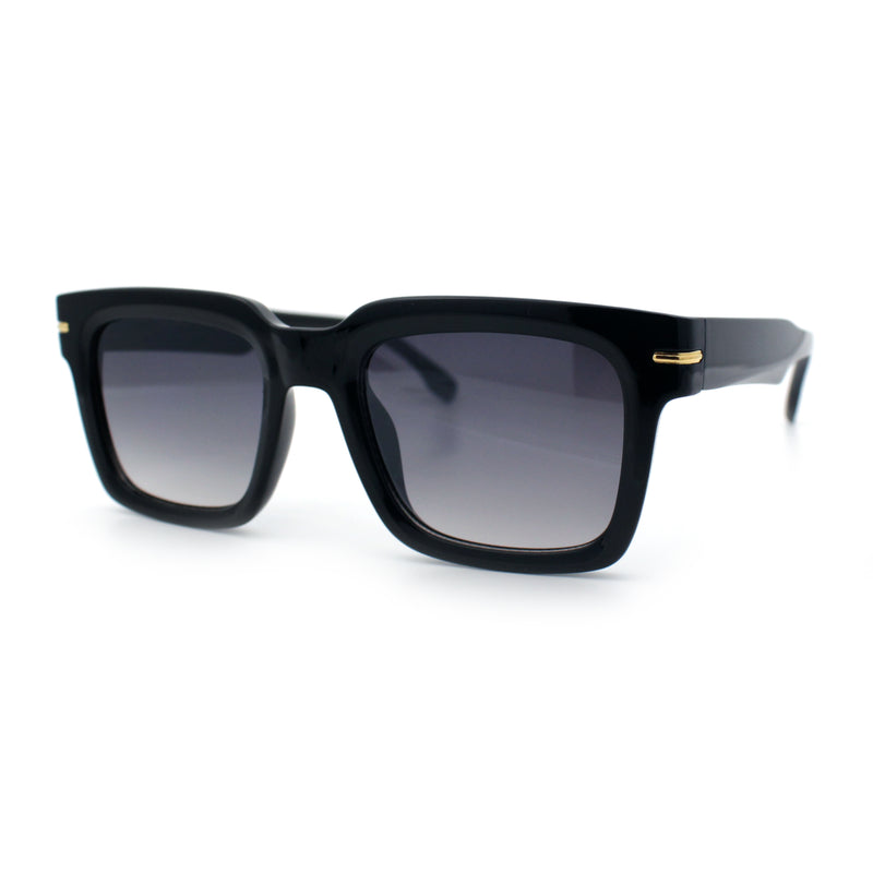 Gentlemanly Retro Thick Horn Rim Oversized Plastic Fashion Sunglasses