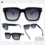 Gentlemanly Retro Thick Horn Rim Oversized Plastic Fashion Sunglasses