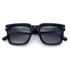 Gentlemanly Retro Thick Horn Rim Oversized Plastic Fashion Sunglasses