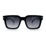 Gentlemanly Retro Thick Horn Rim Oversized Plastic Fashion Sunglasses