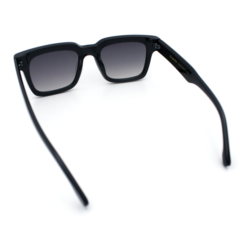 Gentlemanly Retro Thick Horn Rim Oversized Plastic Fashion Sunglasses