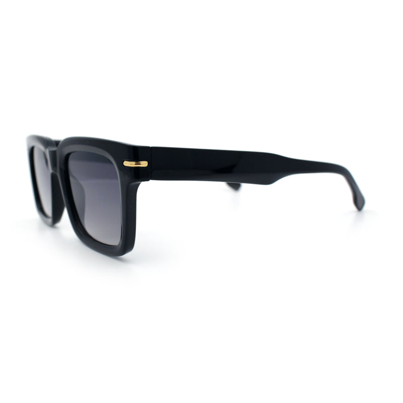 Gentlemanly Retro Thick Horn Rim Oversized Plastic Fashion Sunglasses