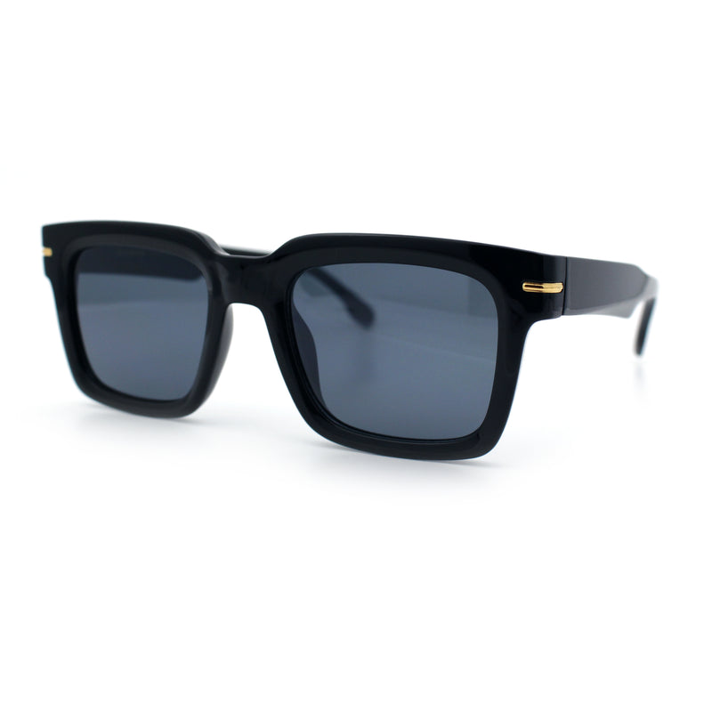Gentlemanly Retro Thick Horn Rim Oversized Plastic Fashion Sunglasses