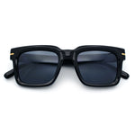 Gentlemanly Retro Thick Horn Rim Oversized Plastic Fashion Sunglasses