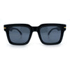 Gentlemanly Retro Thick Horn Rim Oversized Plastic Fashion Sunglasses
