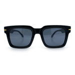 Gentlemanly Retro Thick Horn Rim Oversized Plastic Fashion Sunglasses