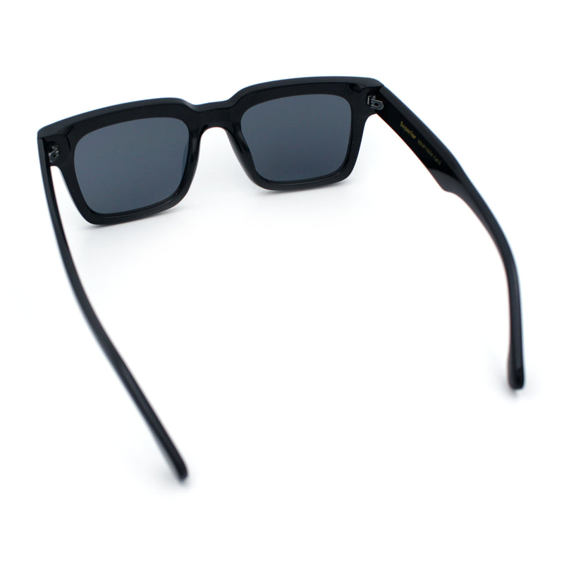 Gentlemanly Retro Thick Horn Rim Oversized Plastic Fashion Sunglasses