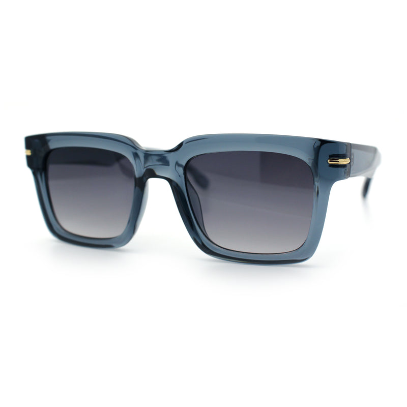 Gentlemanly Retro Thick Horn Rim Oversized Plastic Fashion Sunglasses