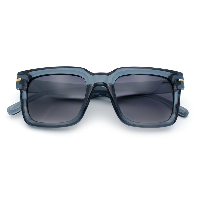 Gentlemanly Retro Thick Horn Rim Oversized Plastic Fashion Sunglasses