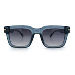 Gentlemanly Retro Thick Horn Rim Oversized Plastic Fashion Sunglasses