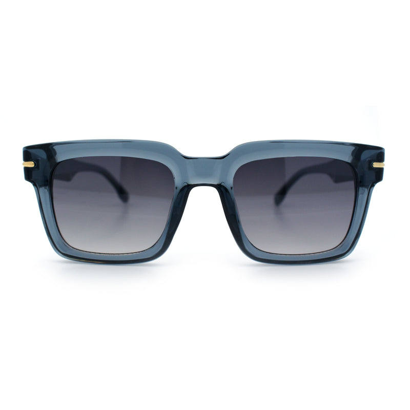Gentlemanly Retro Thick Horn Rim Oversized Plastic Fashion Sunglasses