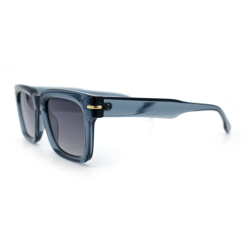 Gentlemanly Retro Thick Horn Rim Oversized Plastic Fashion Sunglasses