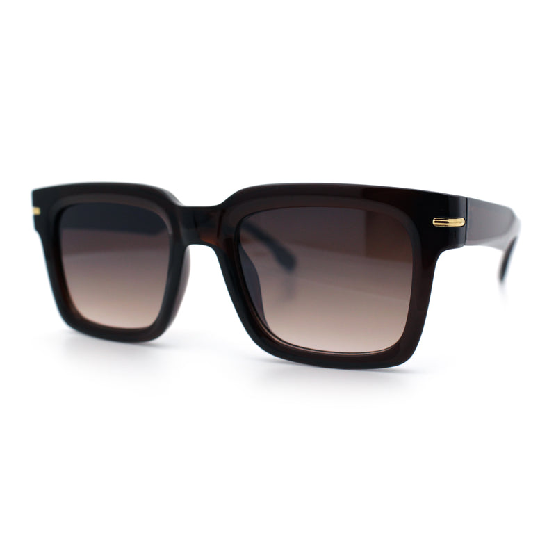 Gentlemanly Retro Thick Horn Rim Oversized Plastic Fashion Sunglasses