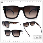 Gentlemanly Retro Thick Horn Rim Oversized Plastic Fashion Sunglasses