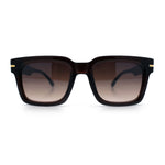 Gentlemanly Retro Thick Horn Rim Oversized Plastic Fashion Sunglasses