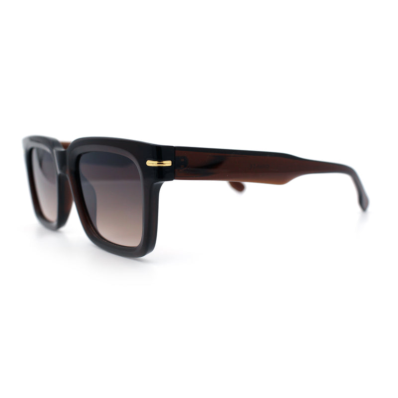 Gentlemanly Retro Thick Horn Rim Oversized Plastic Fashion Sunglasses
