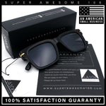 Gentlemanly Retro Thick Horn Rim Oversized Plastic Fashion Sunglasses