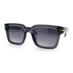 Gentlemanly Retro Thick Horn Rim Oversized Plastic Fashion Sunglasses