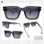Gentlemanly Retro Thick Horn Rim Oversized Plastic Fashion Sunglasses